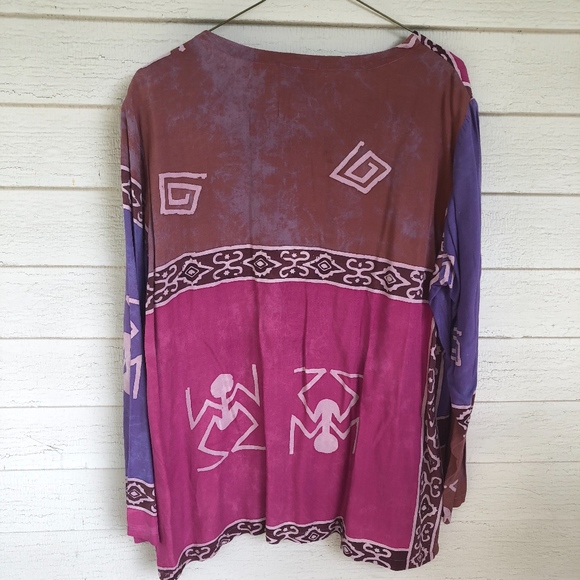 LAS MANOS rayon top/Indonesia/nice colors - Picture 3 of 4